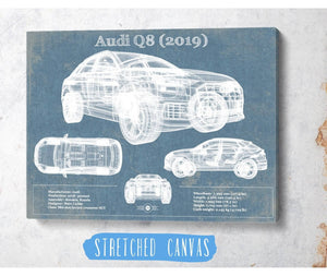 Cutler West Audi Q8 (2019) Blueprint Vintage Auto Print