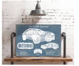 Cutler West Audi Q8 (2019) Blueprint Vintage Auto Print