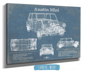 Cutler West Austin Mini Blueprint Vintage Auto Print