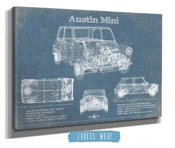 Cutler West Austin Mini Blueprint Vintage Auto Print