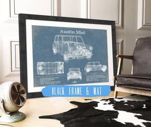 Cutler West Austin Mini Blueprint Vintage Auto Print