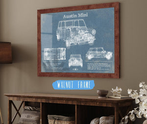 Cutler West Austin Mini Blueprint Vintage Auto Print
