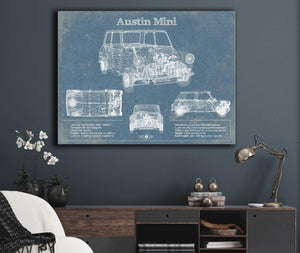 Cutler West Austin Mini Blueprint Vintage Auto Print