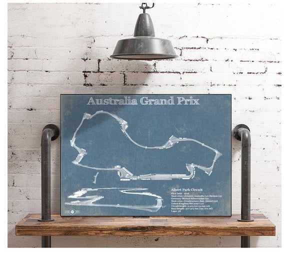 Cutler West Australian Grand Prix Formula One Blueprint Race Track Print