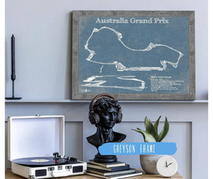 Cutler West Australian Grand Prix Formula One Blueprint Race Track Print