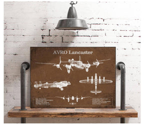Cutler West AVRO Lancaster UK Heavy Bomber Blueprint Original Military Wall Art