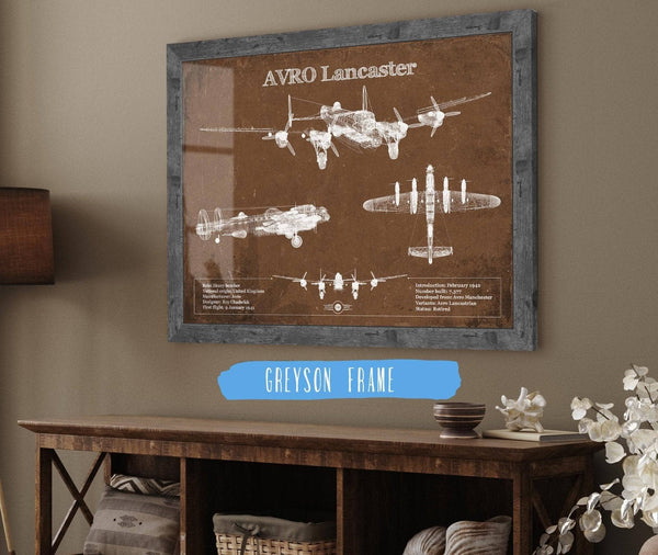 Cutler West AVRO Lancaster UK Heavy Bomber Blueprint Original Military Wall Art