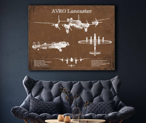Cutler West AVRO Lancaster UK Heavy Bomber Blueprint Original Military Wall Art
