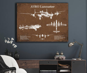 Cutler West AVRO Lancaster UK Heavy Bomber Blueprint Original Military Wall Art