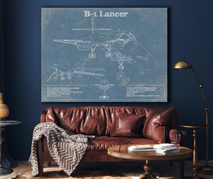 Cutler West B-1 Bomber Patent Blueprint Original Military Wall Art