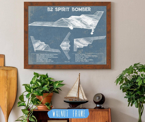 Cutler West B2 Bomber Patent Blueprint Original Design Wall Art