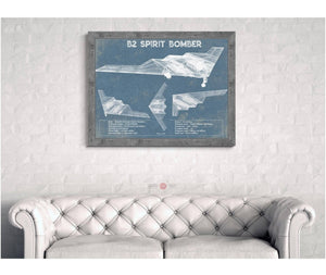 Cutler West B2 Bomber Patent Blueprint Original Design Wall Art