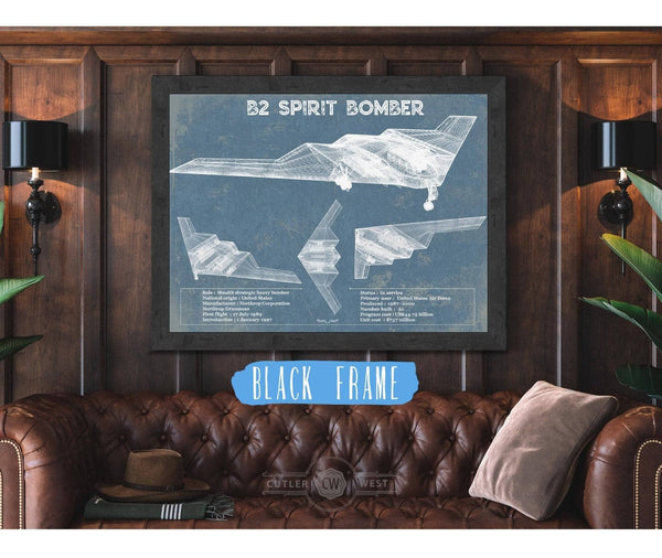 Cutler West B2 Bomber Patent Blueprint Original Design Wall Art