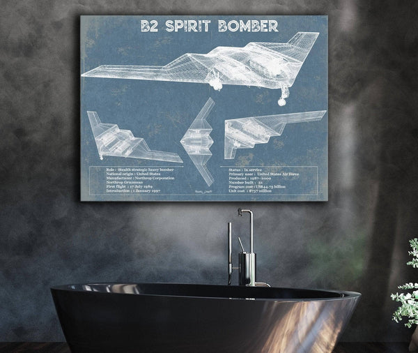 Cutler West B2 Bomber Patent Blueprint Original Design Wall Art
