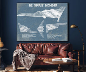 Cutler West B2 Bomber Patent Blueprint Original Design Wall Art