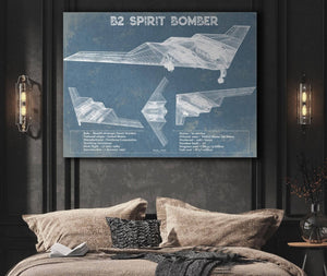 Cutler West B2 Bomber Patent Blueprint Original Design Wall Art