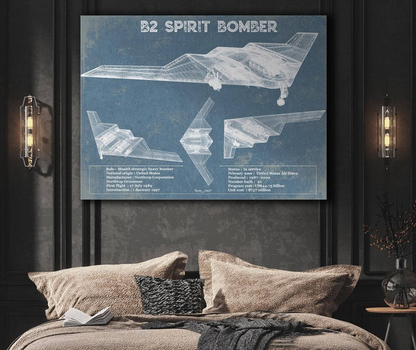 Cutler West B2 Bomber Patent Blueprint Original Design Wall Art