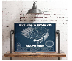 Cutler West Baltimore Ravens - M&T Bank Stadium - Vintage Football Print