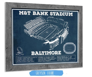 14" x 11" / Greyson Frame Cutler West Baltimore Ravens - M&T Bank Stadium - Vintage Football Print