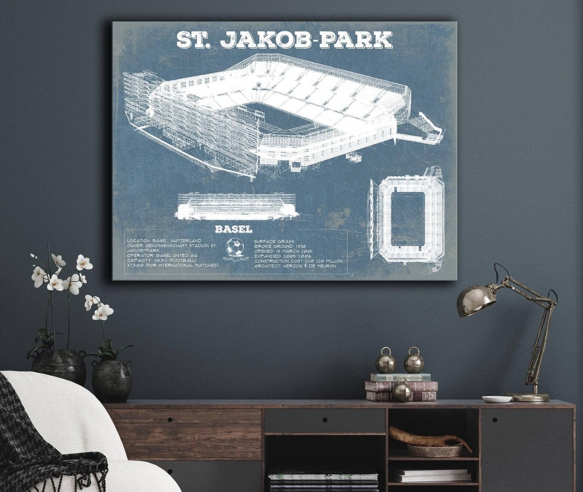 Cutler West Basel Football Club St. Jakob Park Soccer Print