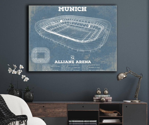 Cutler West Bayern Munich FC Vintage Allianz Arena Soccer Print