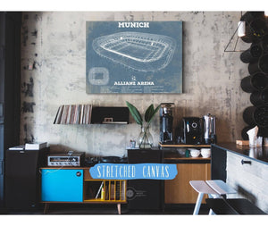 Cutler West Bayern Munich FC Vintage Allianz Arena Soccer Print