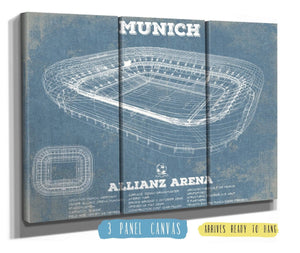 36" x 24" / 3 Panel Canvas Wrap Cutler West Bayern Munich FC Vintage Allianz Arena Soccer Print