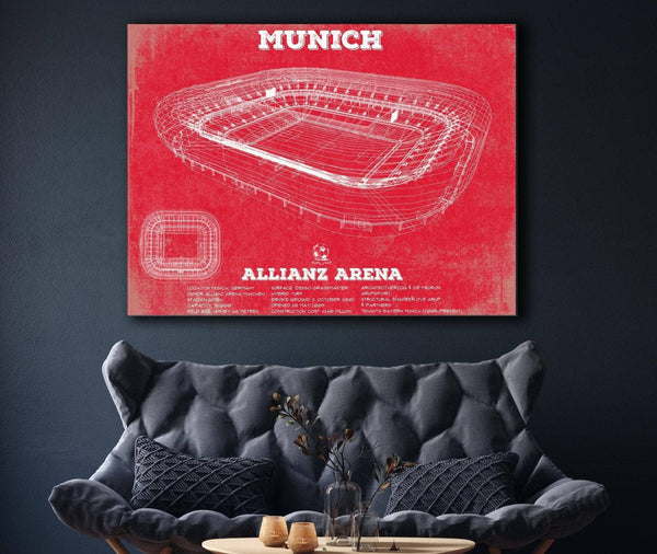 Cutler West Bayern Munich FC Vintage Allianz Arena Soccer Team Color Print