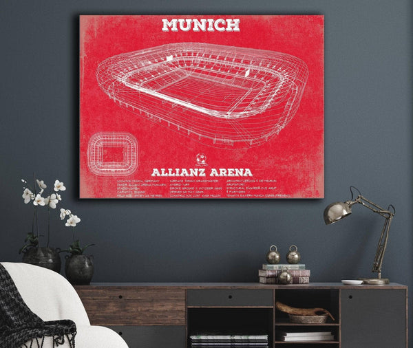 Cutler West Bayern Munich FC Vintage Allianz Arena Soccer Team Color Print