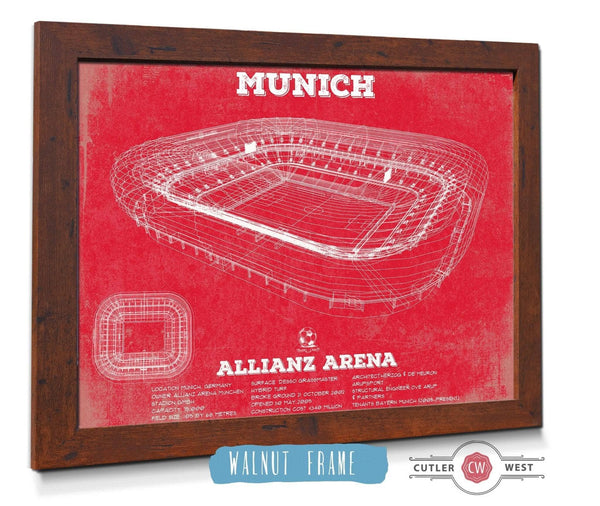 Cutler West Bayern Munich FC Vintage Allianz Arena Soccer Team Color Print