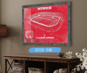 Cutler West Bayern Munich FC Vintage Allianz Arena Soccer Team Color Print
