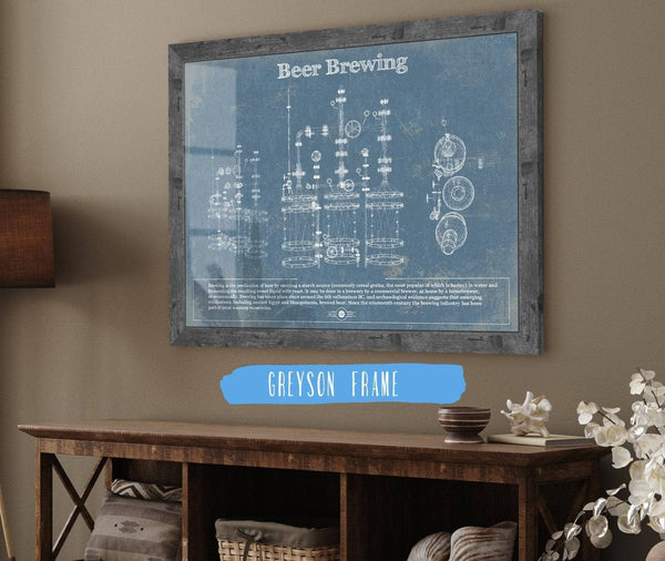 Cutler West Beer Brewing Blueprint Original Wall Art