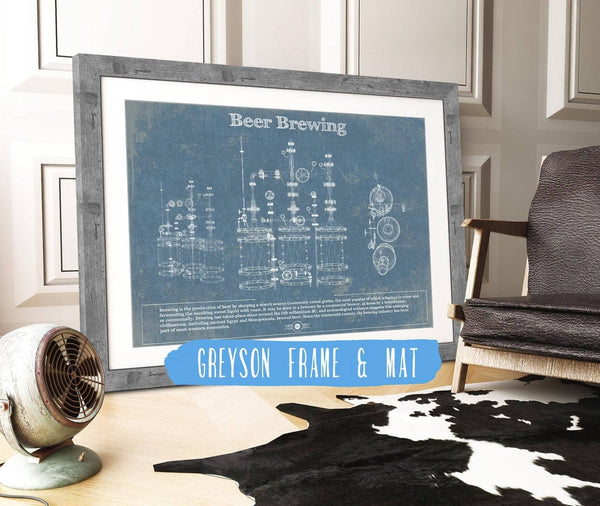 Cutler West Beer Brewing Blueprint Original Wall Art