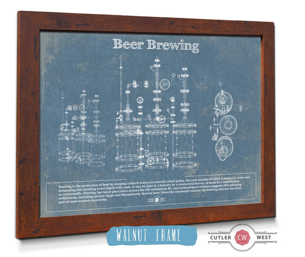 Cutler West Beer Brewing Blueprint Original Wall Art