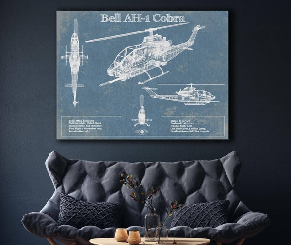 Cutler West Bell AH-1 HueyCobra/Cobra Vintage Original Blueprint Military Print
