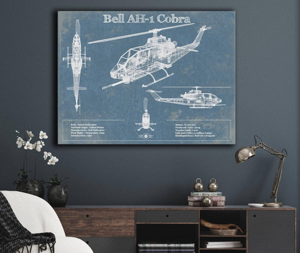 Cutler West Bell AH-1 HueyCobra/Cobra Vintage Original Blueprint Military Print