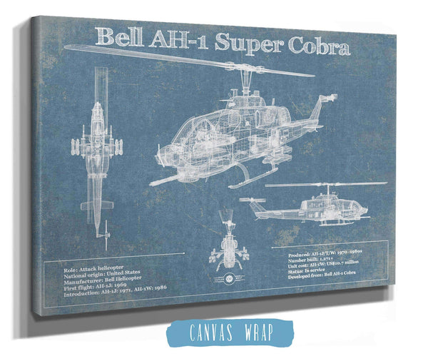 Cutler West Bell AH-1 SeaCobra/Super Cobra Vintage Original Blueprint Military Print