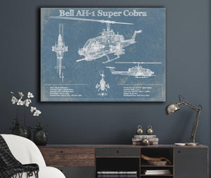Cutler West Bell AH-1 SeaCobra/Super Cobra Vintage Original Blueprint Military Print
