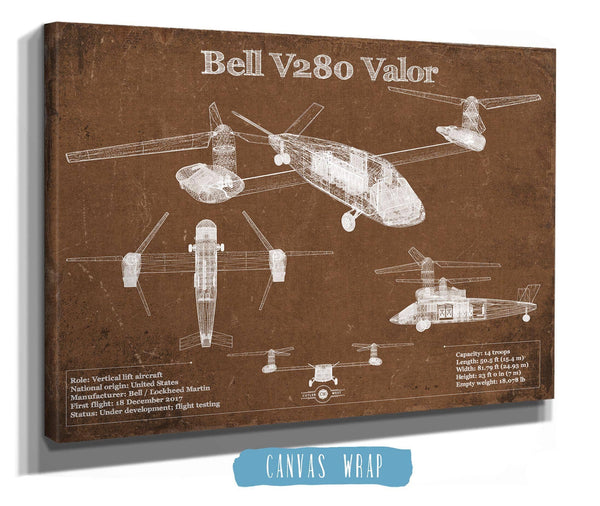 Cutler West Bell V280 Valor Future Vertical Lift Vintage Blueprint