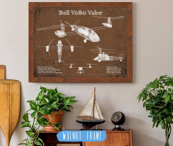Cutler West Bell V280 Valor Future Vertical Lift Vintage Blueprint
