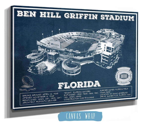 Cutler West Ben Hill Griffin Stadium Art - University of Florida Gators Vintage Stadium Art Print