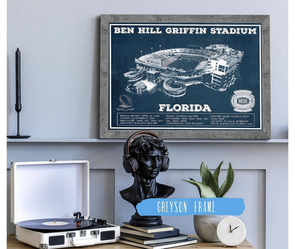 Cutler West Ben Hill Griffin Stadium Art - University of Florida Gators Vintage Stadium Art Print