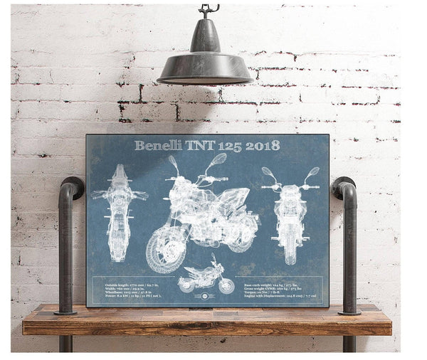 Cutler West Benelli TNT 125 2018 Motorcycle Patent Print