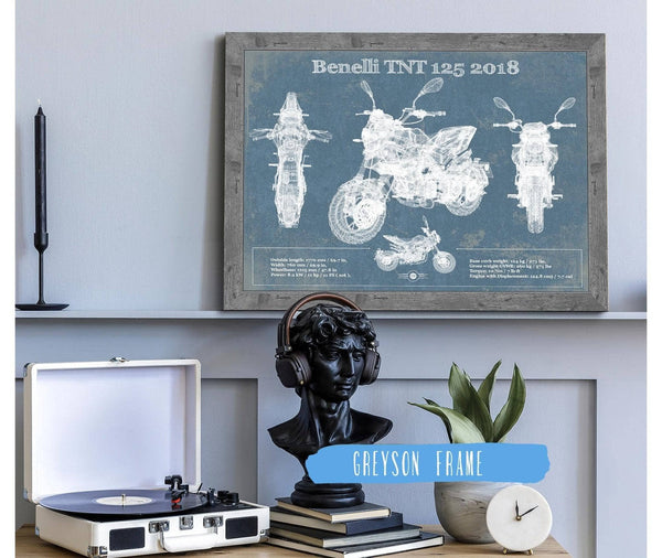 Cutler West Benelli TNT 125 2018 Motorcycle Patent Print