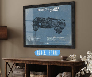20" x 16" / Black Frame Cutler West Bentley 4½ Litre Vintage Car Print