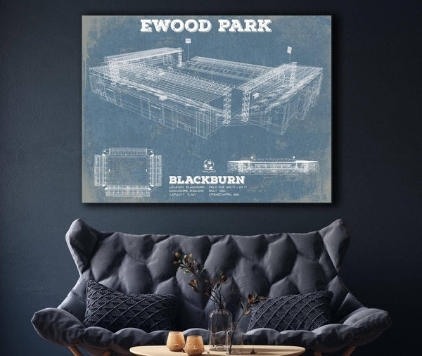 Cutler West Blackburn Rovers FC Vintage Ewood Park Soccer Print