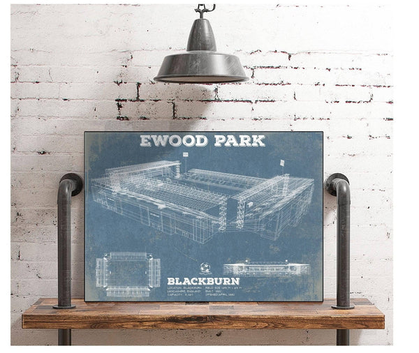 Cutler West Blackburn Rovers FC Vintage Ewood Park Soccer Print