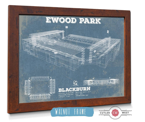 Cutler West Blackburn Rovers FC Vintage Ewood Park Soccer Print