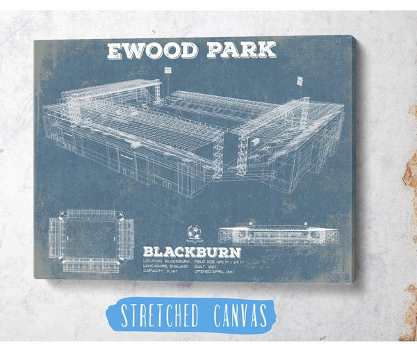 Cutler West Blackburn Rovers FC Vintage Ewood Park Soccer Print