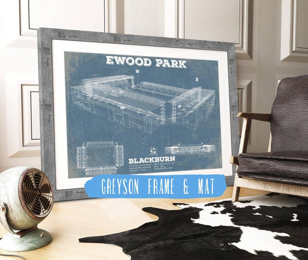 Cutler West Blackburn Rovers FC Vintage Ewood Park Soccer Print